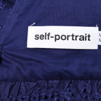 Self Portrait Vestito in Cotone in Blu