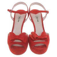 Miu Miu Sandals in red