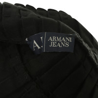 Armani Jeans Gonna a pieghe in nero