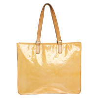 Louis Vuitton Tote Bag en cuir verni en jaune