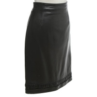 Gianni Versace Leather skirt in black