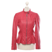 Pinko Jacke/Mantel aus Leder in Rosa / Pink