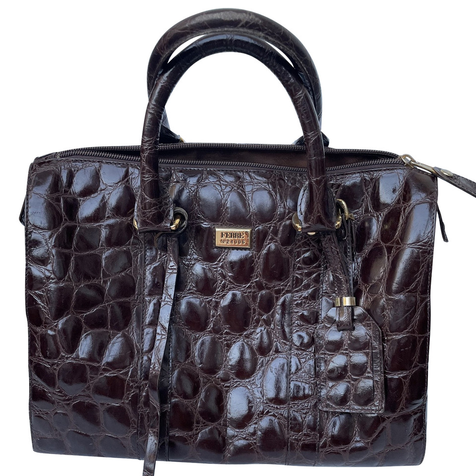 Gianfranco Ferré Handbag Leather in Brown