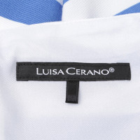 Luisa Cerano Kleid in Blau/Weiß