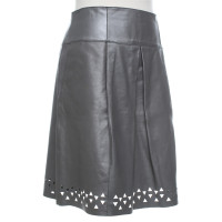 Laurèl Leather skirt in grey