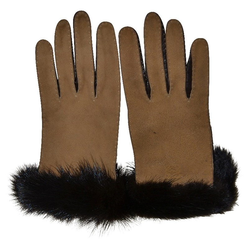 Loewe Fur & leather gloves
