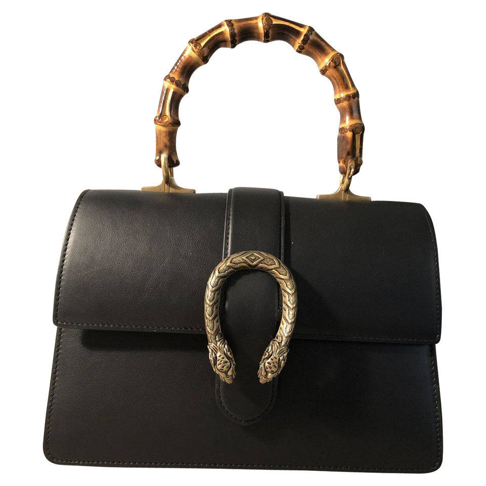 Gucci Dionysus Top Handle Bag Leer in Zwart