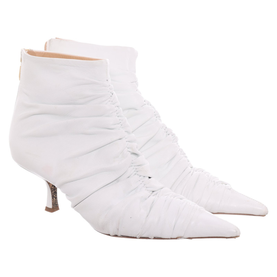 Cesare Paciotti Ankle boots Leather in White