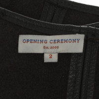 Opening Ceremony Jupe en cuir noir