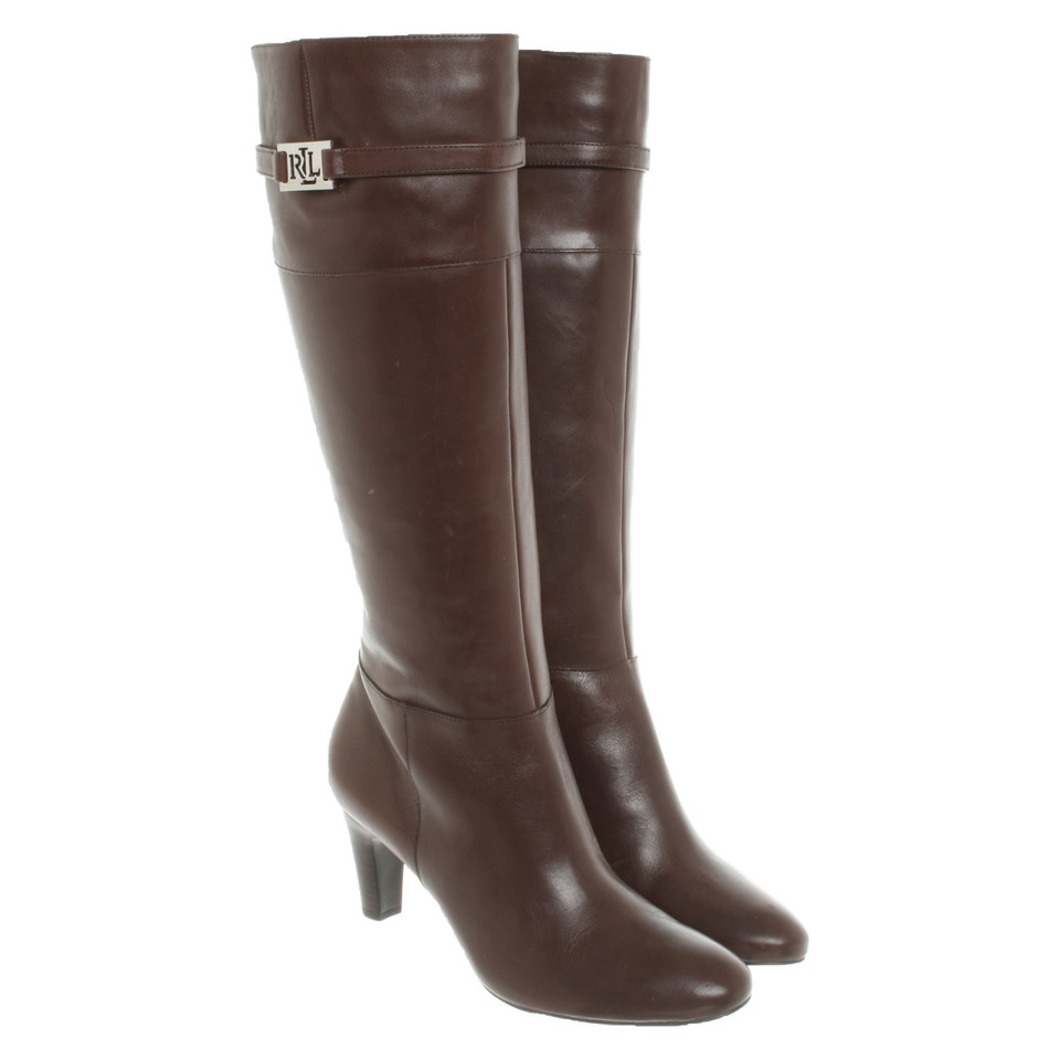 Ralph Lauren Boots Leather in Brown