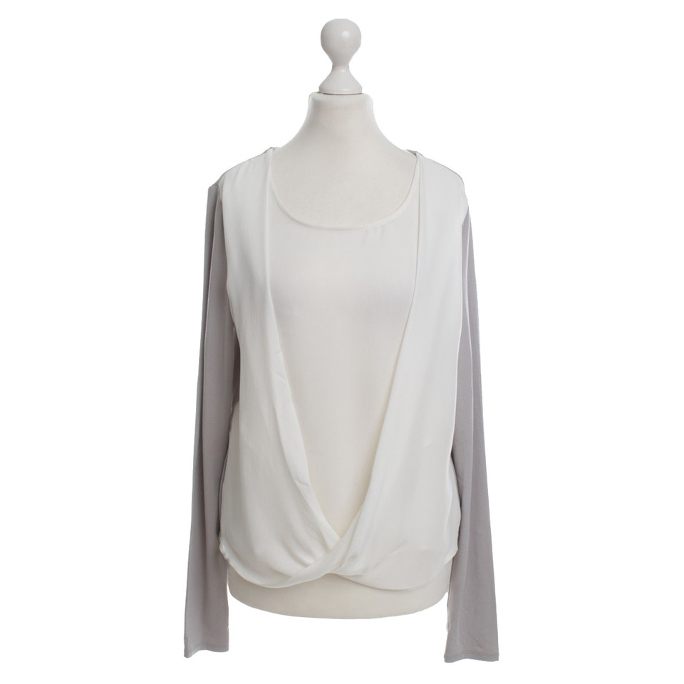 Halston Heritage top with waterfall collar