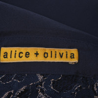 Alice + Olivia Kleid mit Spitzen-Besatz