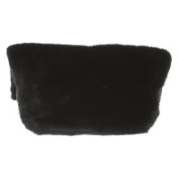 Michael Kors Leather clutch with fur trim