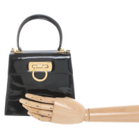 Salvatore Ferragamo Handbag Patent leather in Black