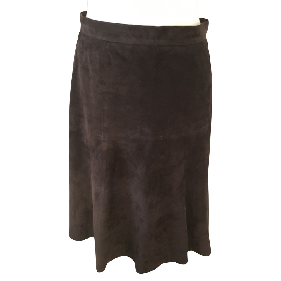 The Mercer N.Y. Skirt Suede in Brown