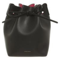 Mansur Gavriel Bordo Mini Bucket Bag aus Leder in Schwarz