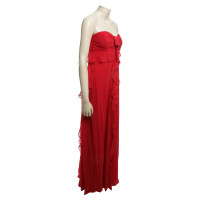 Badgley Mischka zijden jurk in het rood