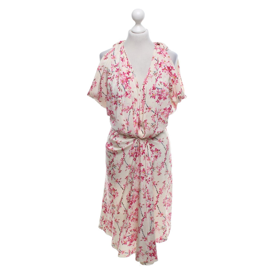 Balenciaga Silk dress with a floral pattern