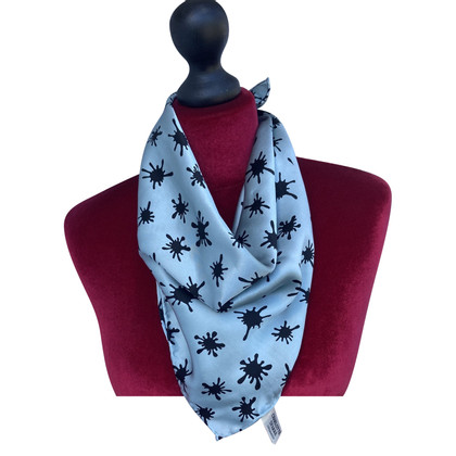 Charlotte Sparre Echarpe/Foulard en Soie en Turquoise