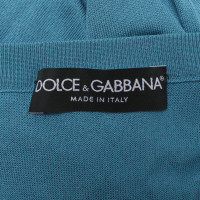 Dolce & Gabbana Seiden-Pullover in Blau