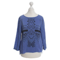 Tibi Zijden blouse blauw