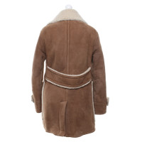 Burberry Jacket/Coat Leather in Beige