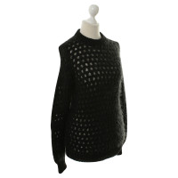 Erdem Black sweater with lace pattern