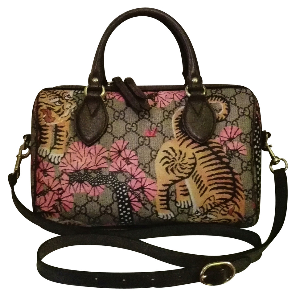 Gucci Handbag Canvas in Ochre