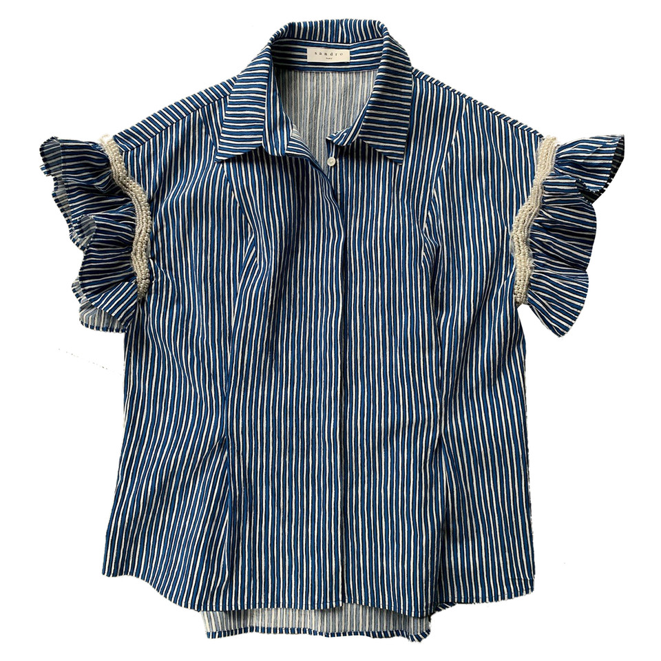 Sandro Top Cotton in Blue