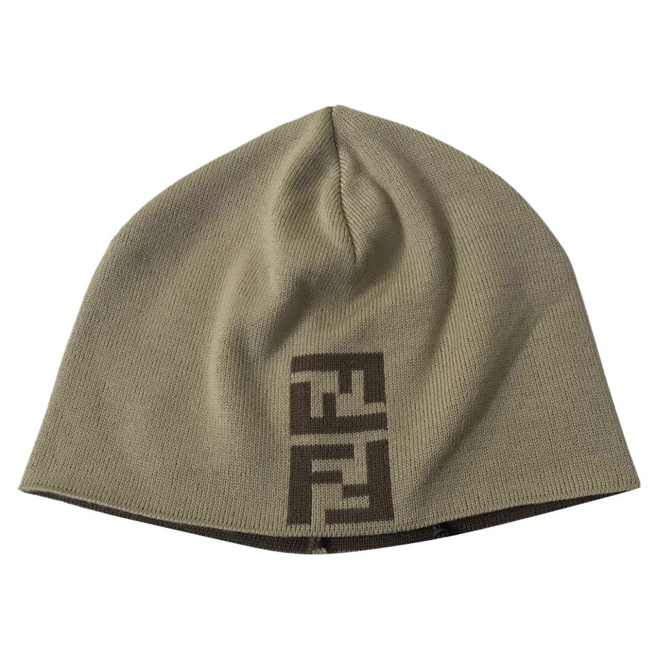 Fendi Hat/Cap Wool in Beige