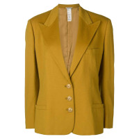 Gianni Versace Giacca/Cappotto in Lana in Giallo