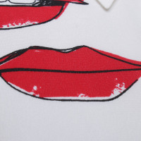 Equipment Silk blouse with lip print