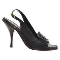 Yves Saint Laurent Sandales en Cuir en Noir