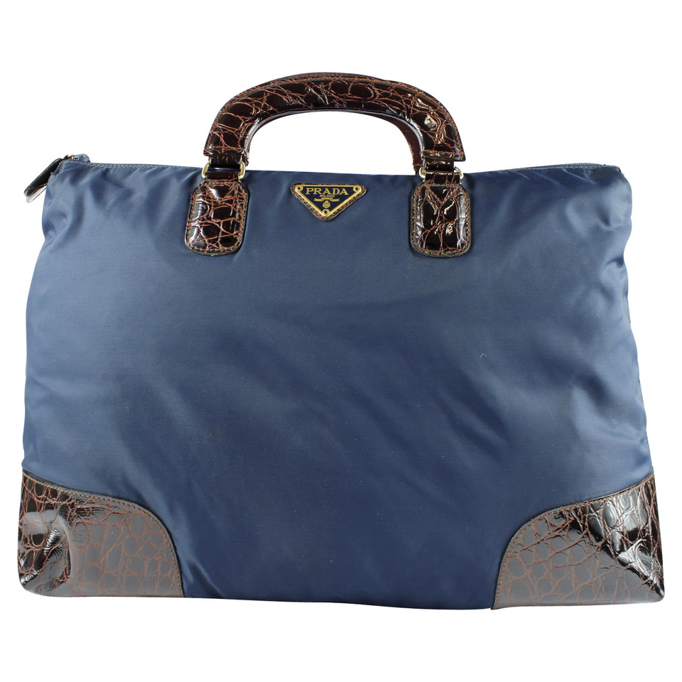 Prada Handbag Canvas in Blue