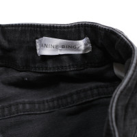 Anine Bing Jeans in Cotone in Grigio
