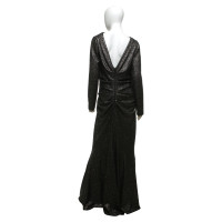 Talbot Runhof Long evening dress in silver / black