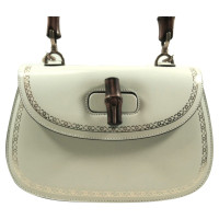 Gucci Bamboo Bag in Pelle in Bianco