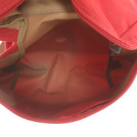 Longchamp Rucksack aus Canvas in Rot