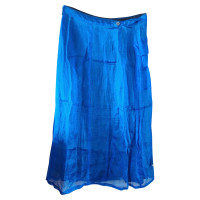 Dries Van Noten Skirt Silk in Blue