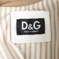Dolce & Gabbana Jacke/Mantel aus Baumwolle in Beige