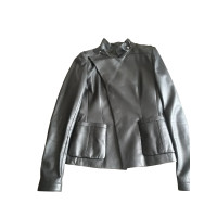 Balenciaga Jacke/Mantel aus Leder in Schwarz