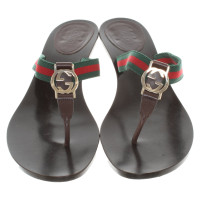 Gucci Sandales en Cuir en Marron