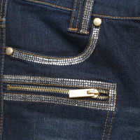 Blumarine Jeans met edelstenen in blauw