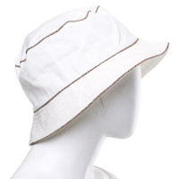Borbonese Chapeau d'été en blanc