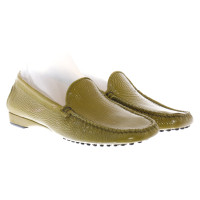 Tod's Chaussons/Ballerines en Cuir en Vert