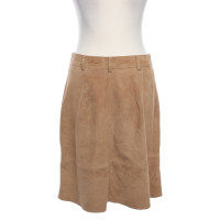 Set Skirt Leather in Beige
