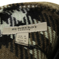 Burberry The check pattern wool skirt