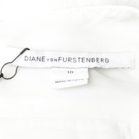 Diane Von Furstenberg Schede jurk in crème