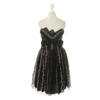 Anna Sui Corsage de robe en noir/rouge
