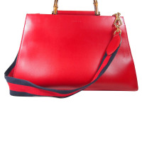 Gucci Shopper Leer in Rood